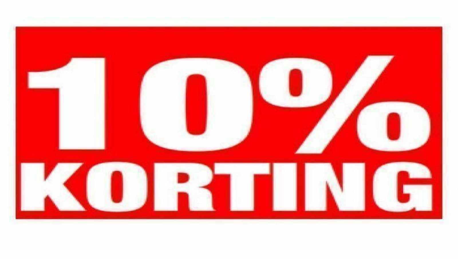 Standaard 10% korting