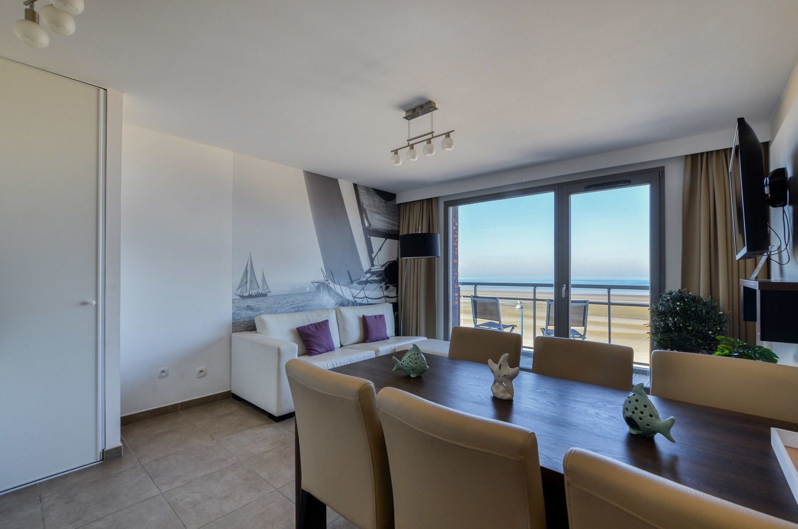 Vakantieverblijf voor 4 personen met balkon met zeezicht.