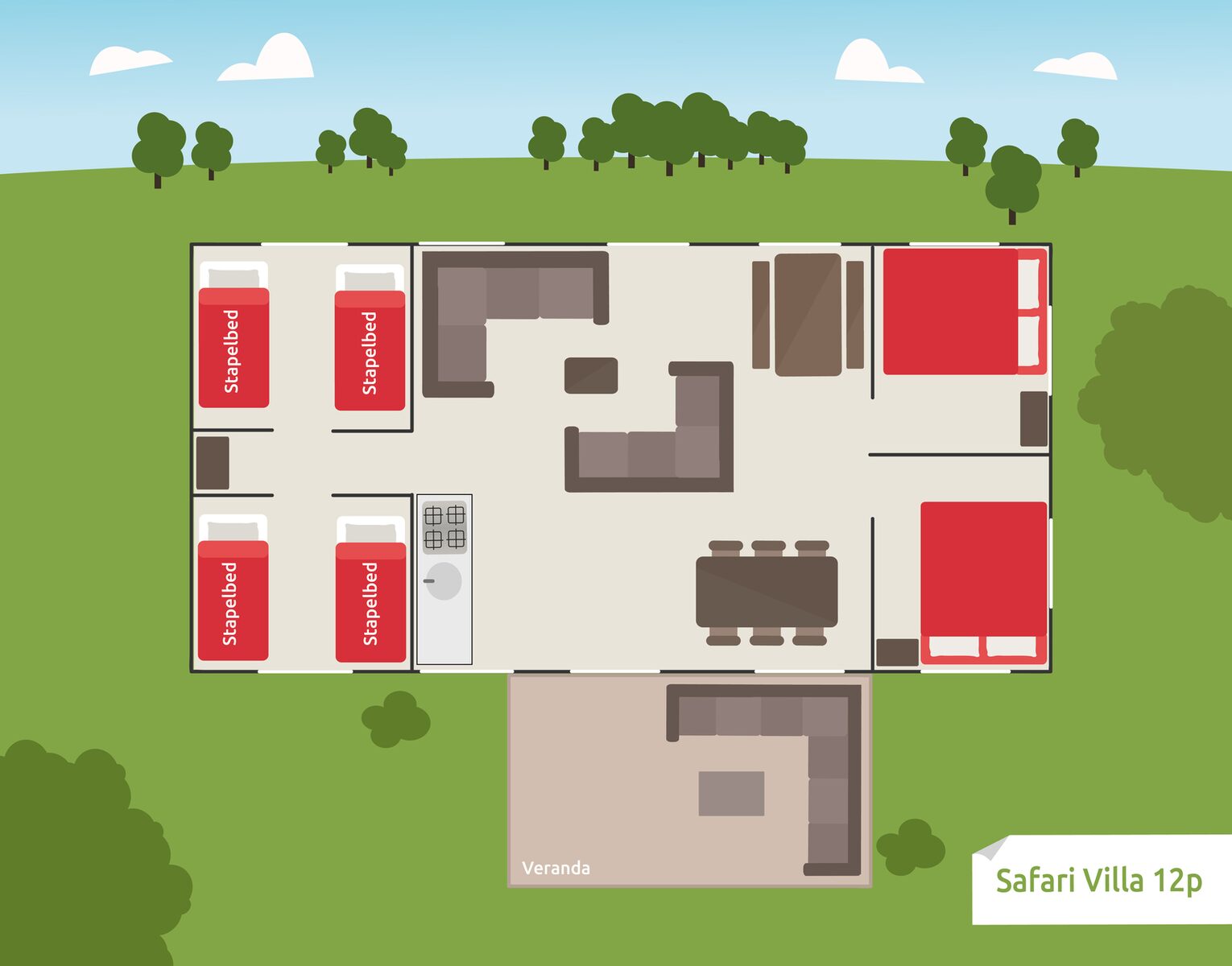 Safari Villa | 12 personen
