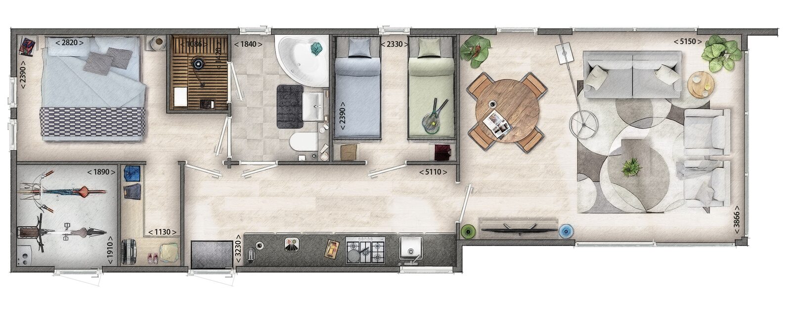 Bos Lodge Wellness - 4 people