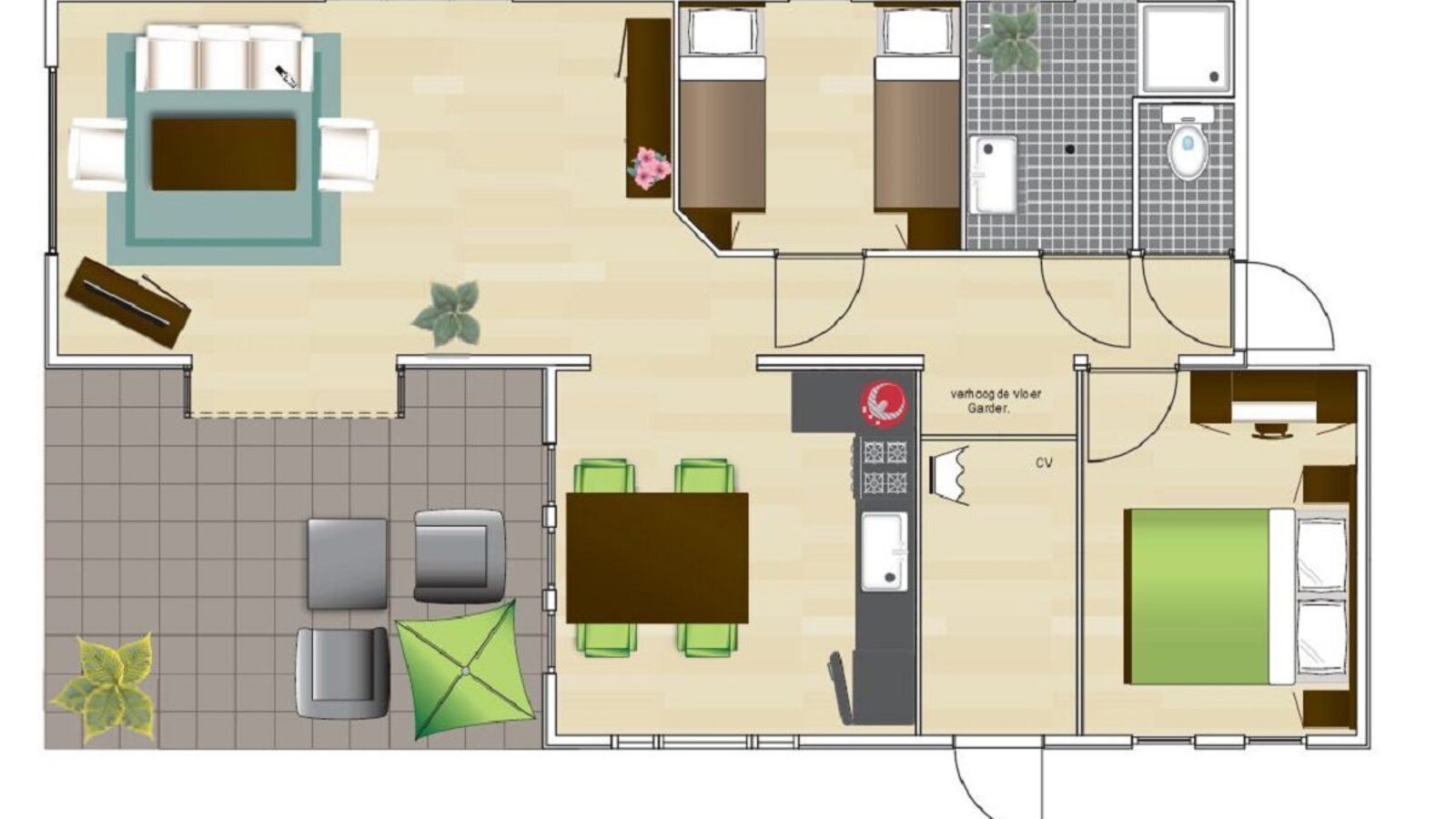 Bungalow für 4 Personen