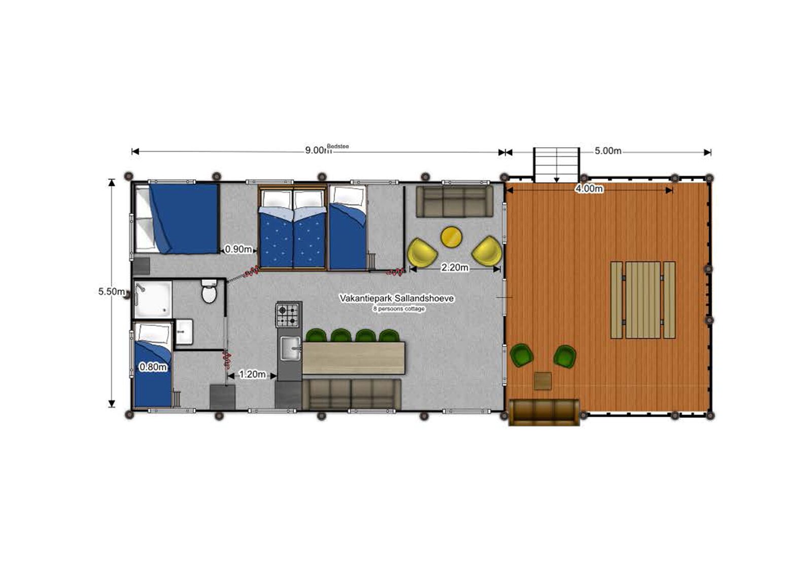 Safarihütte XL für 8 Personen