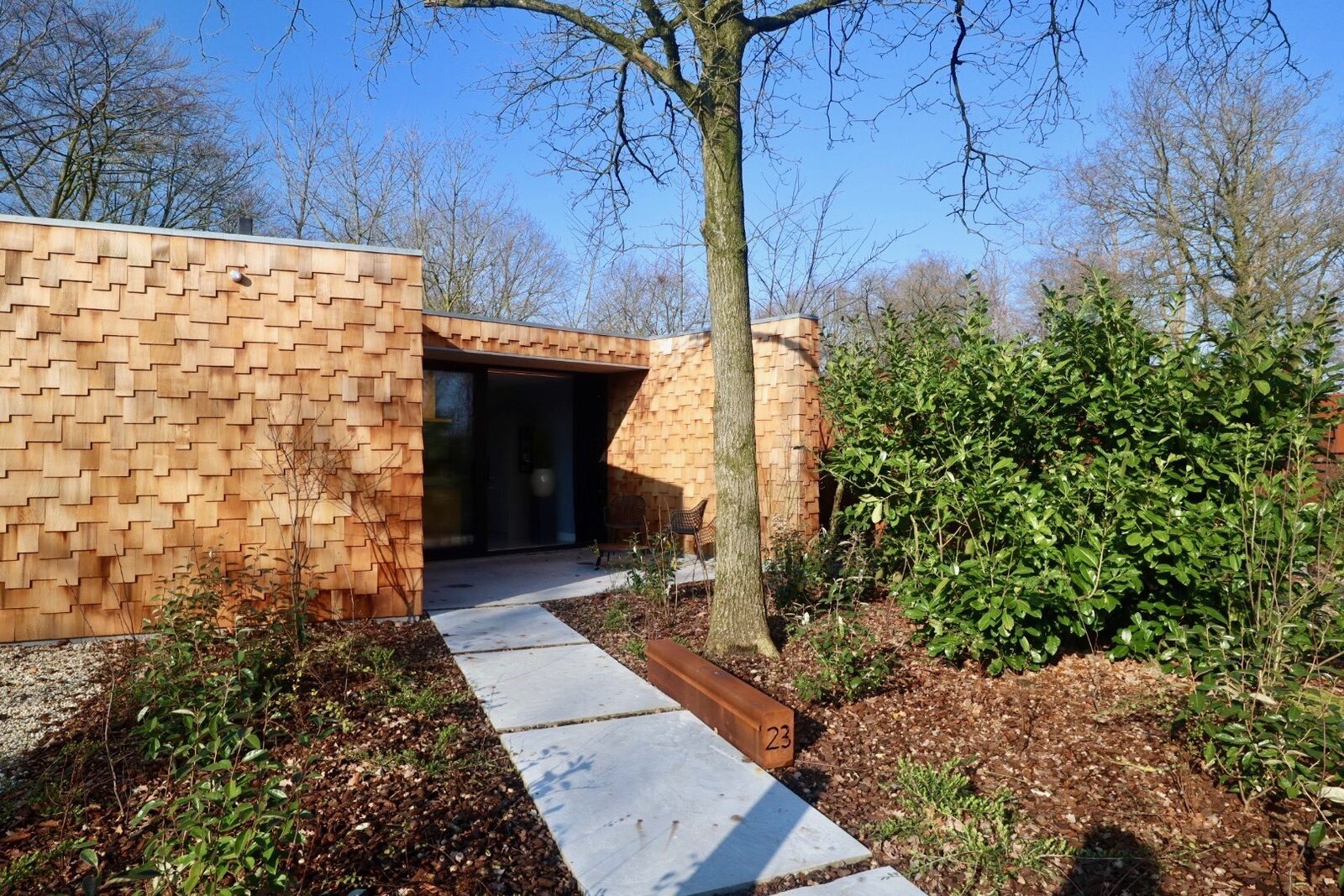 Houten Boshuis - luxe wellness vakantiehuis met hottub