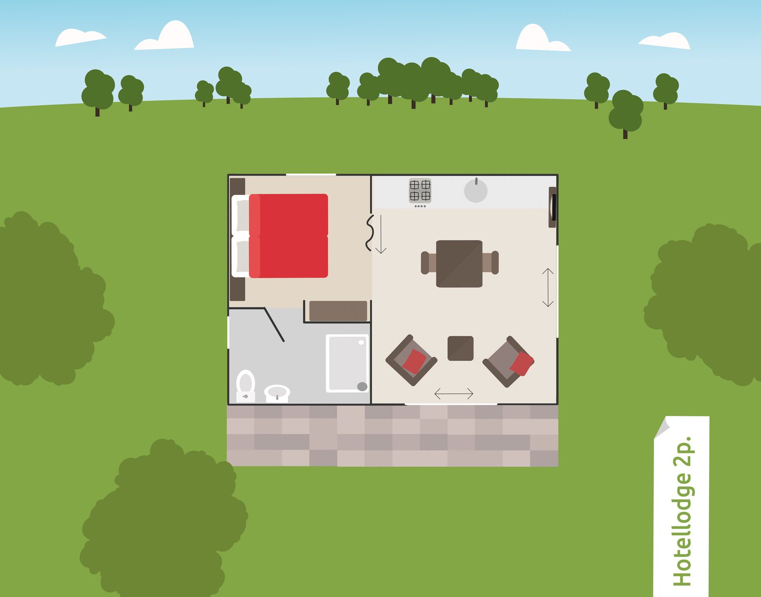 Two-person Hotel Lodge