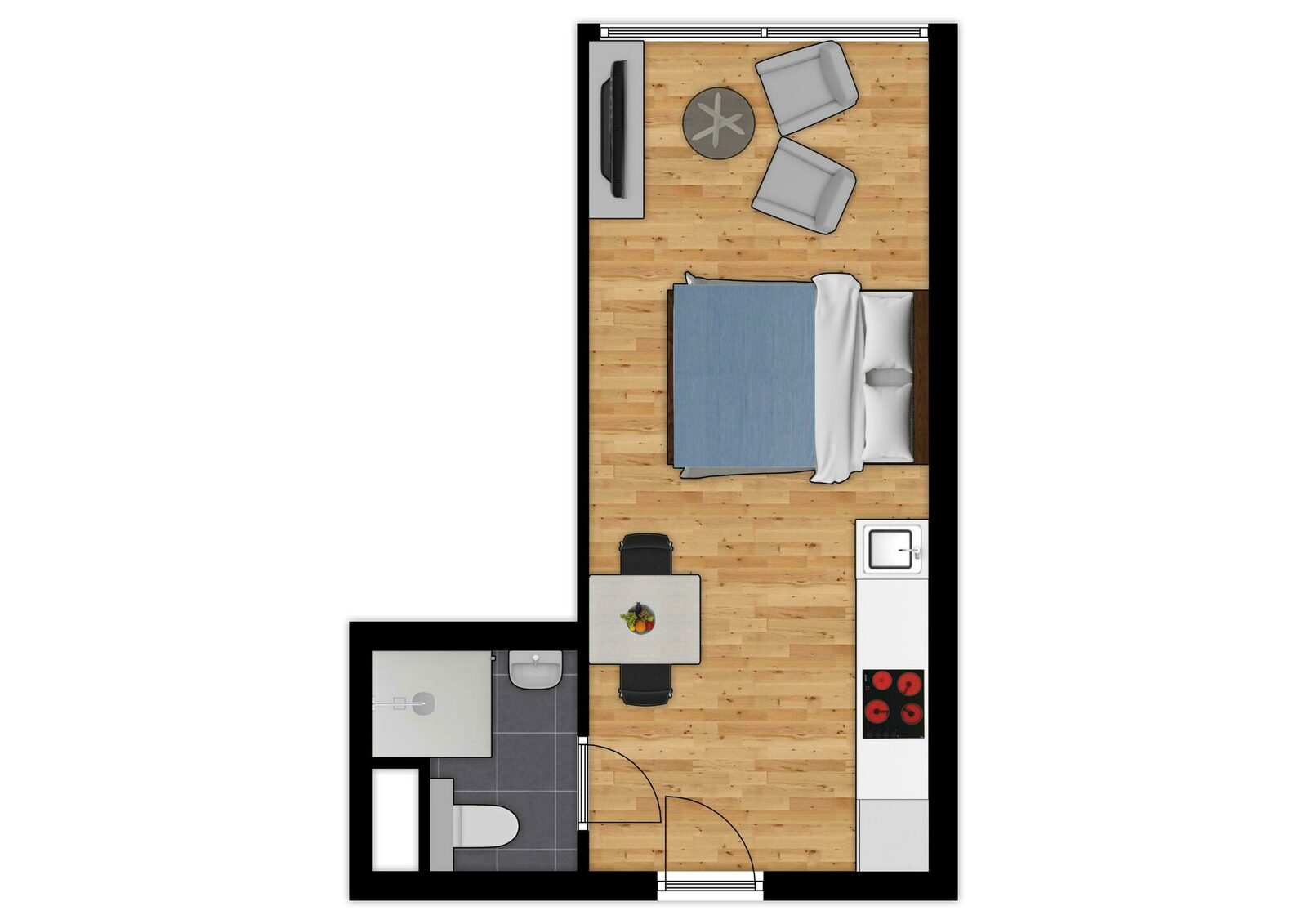 Essential Suite - 2p | Double bed | Partial sea view
