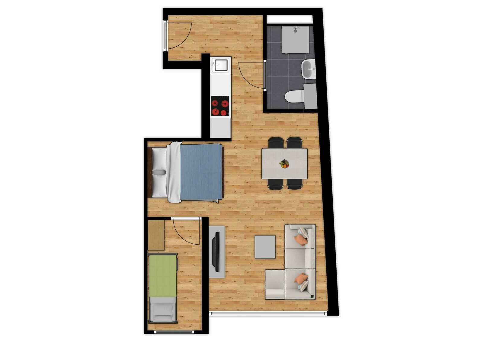 Comfort Suite - 4p | Bedroom | Sea view