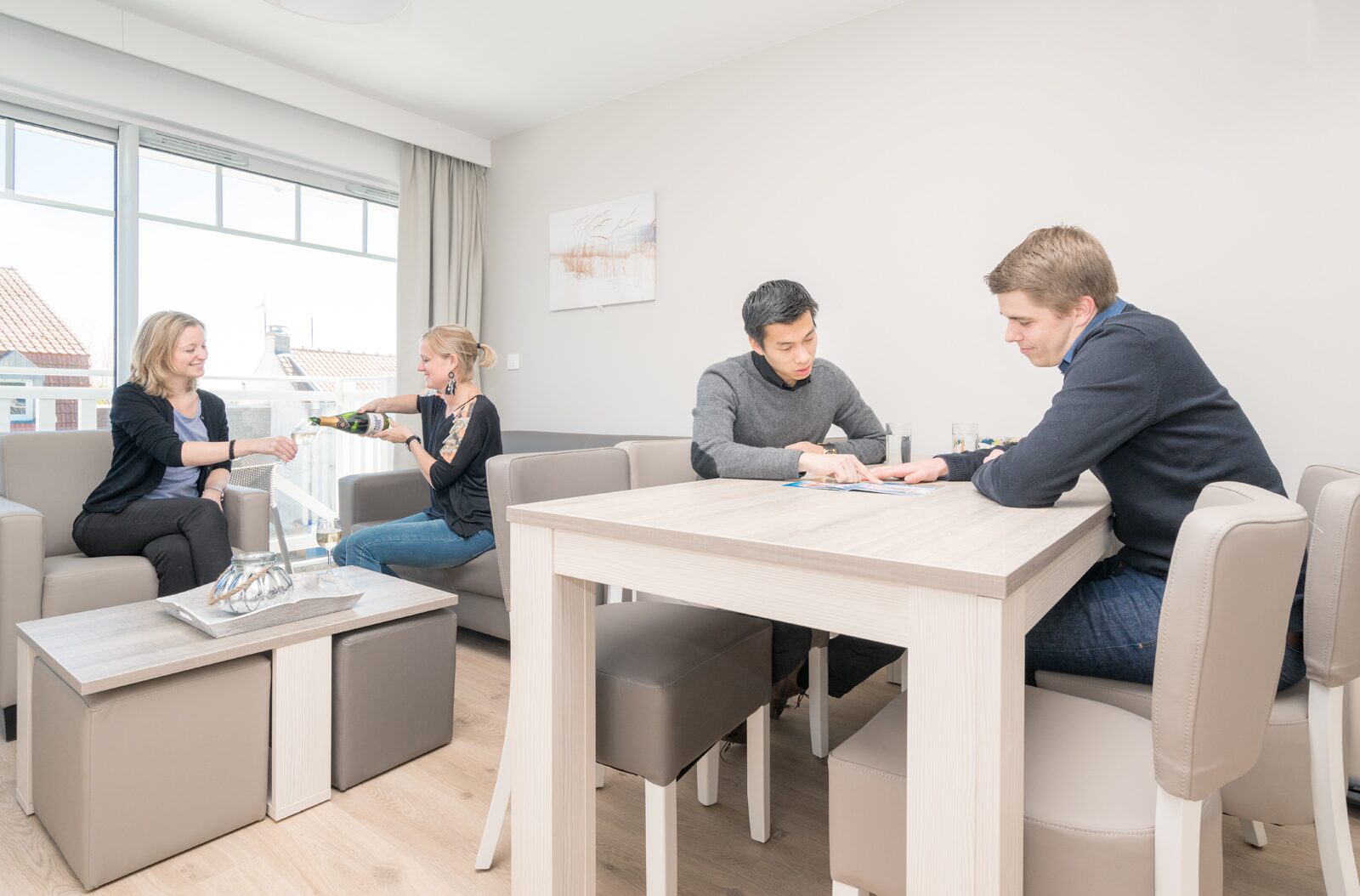 Basic vakantiestudio voor 4 personen met slaapbank