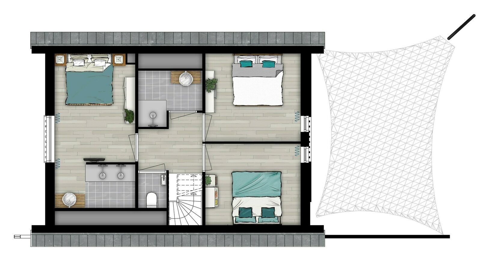 Luxurious holiday home for 6 people
