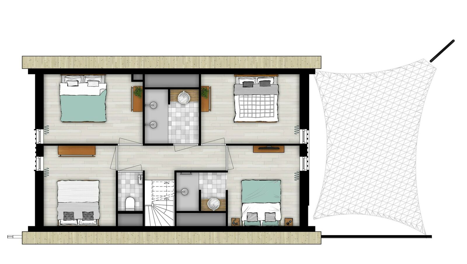 Luxurious holiday home for 8 people