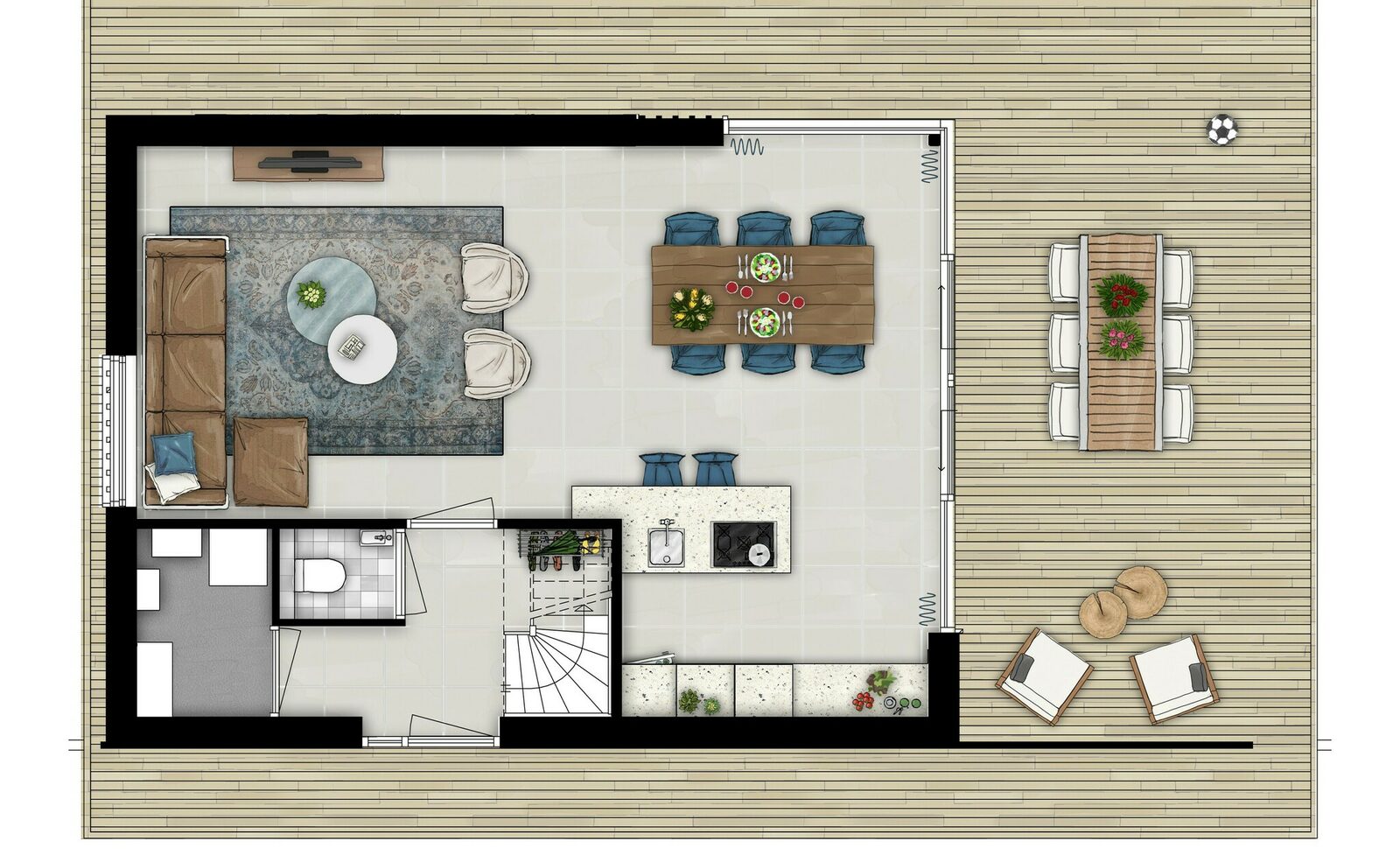 Comfort holiday home for 6 people