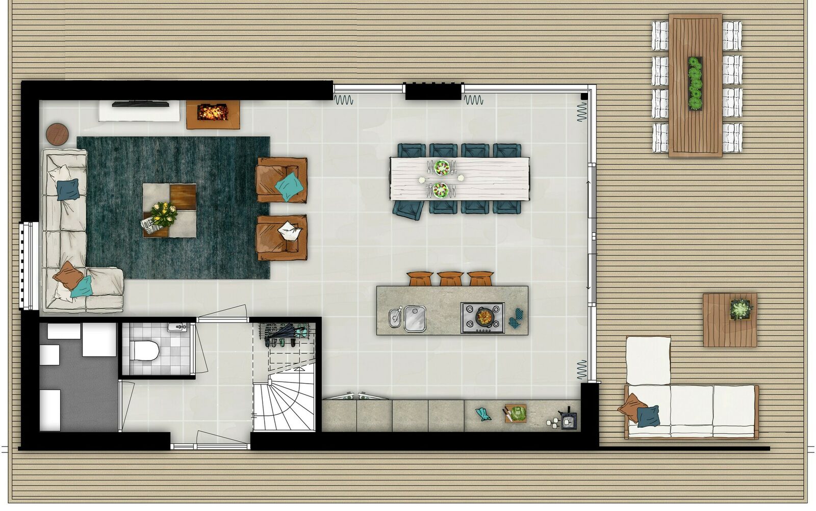 Luxurious holiday home for 8 people