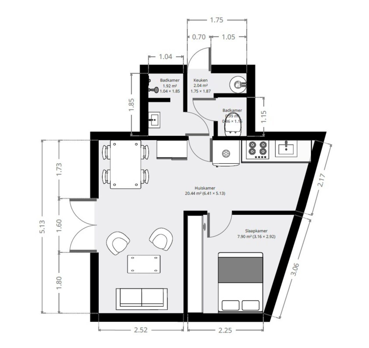 Bungalow für 2 Personen