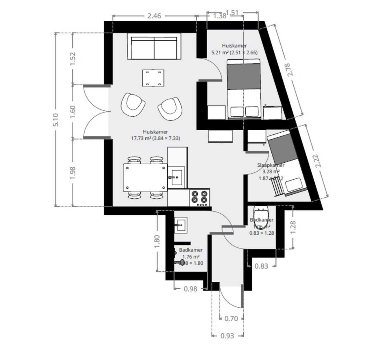 Bungalow für 4 Personen