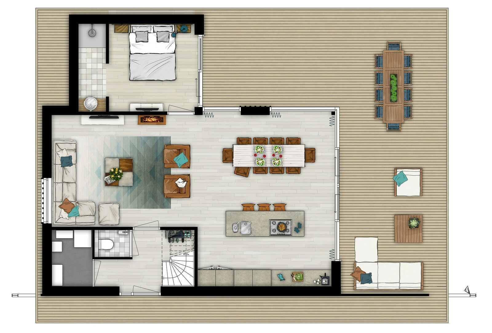 Luxurioous holiday home for 10 people