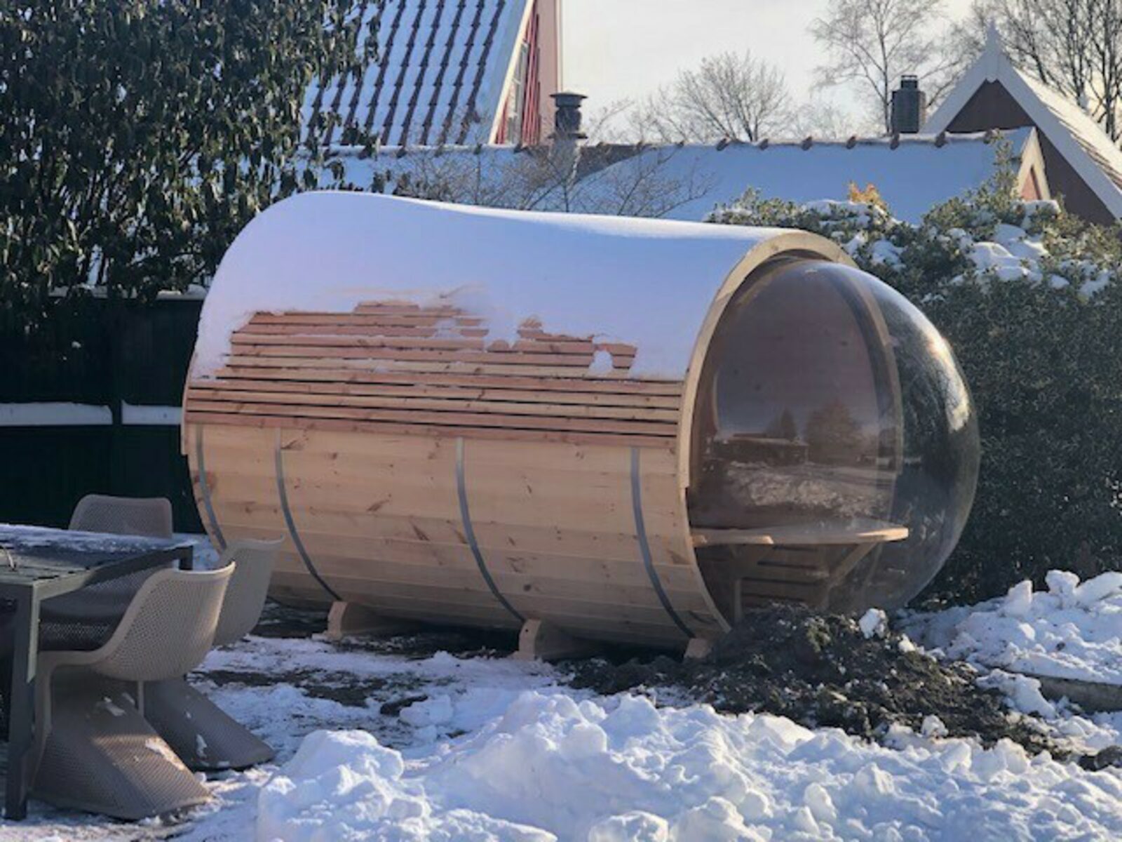 De Appelbloesem 6-persoons met overdekte hottub, barrelsauna, lounge, wifi