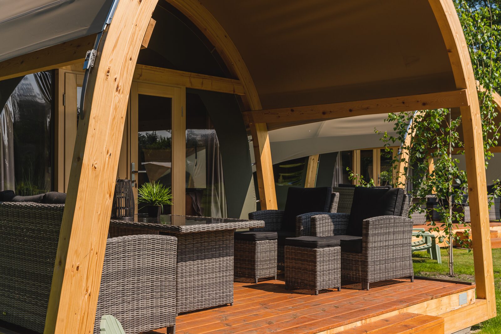 Luxus Lodgetent XL stellt private Sanitäranlagen | 4 Pers. 