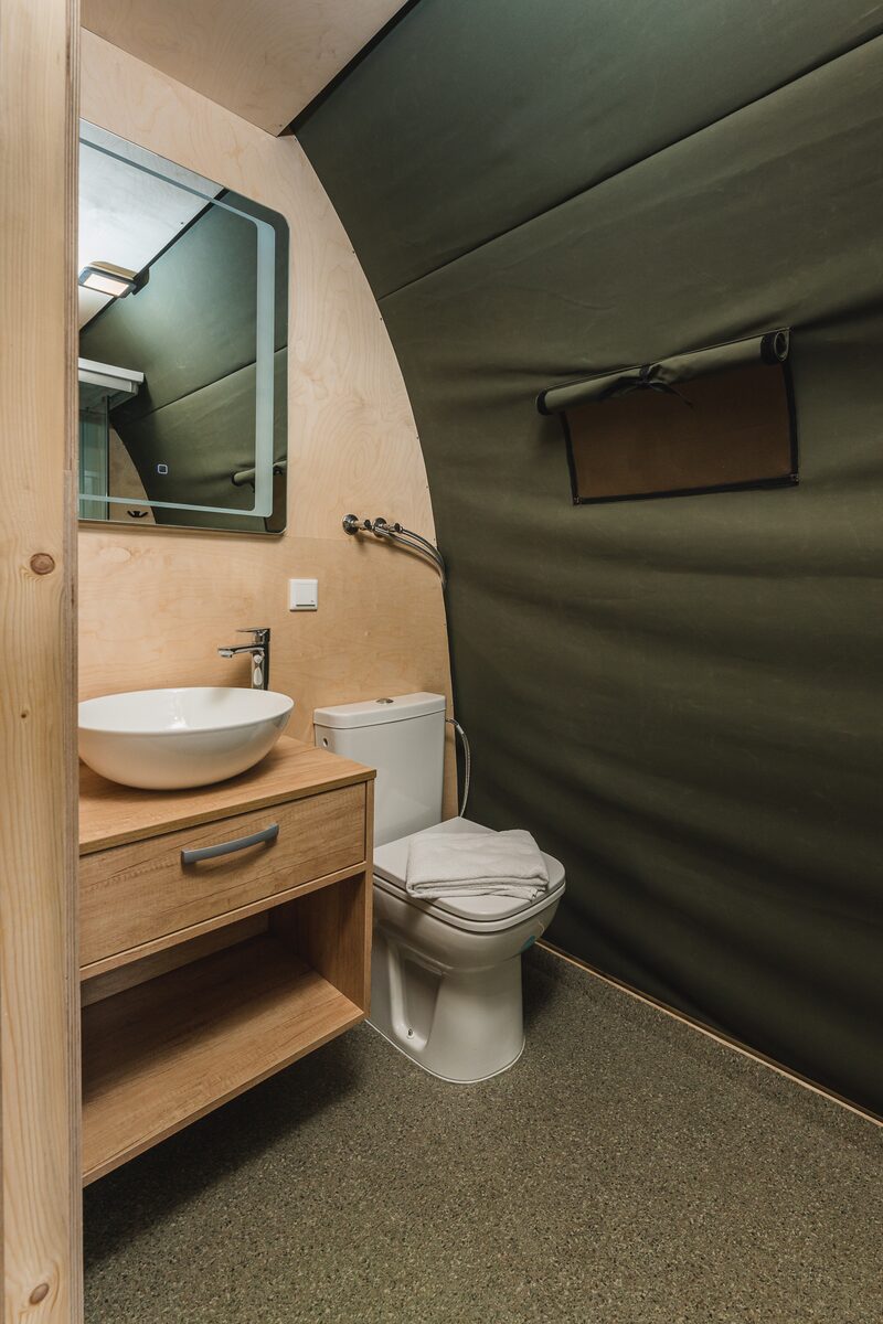 Luxus Lodgetent XL stellt private Sanitäranlagen | 4 Pers. 