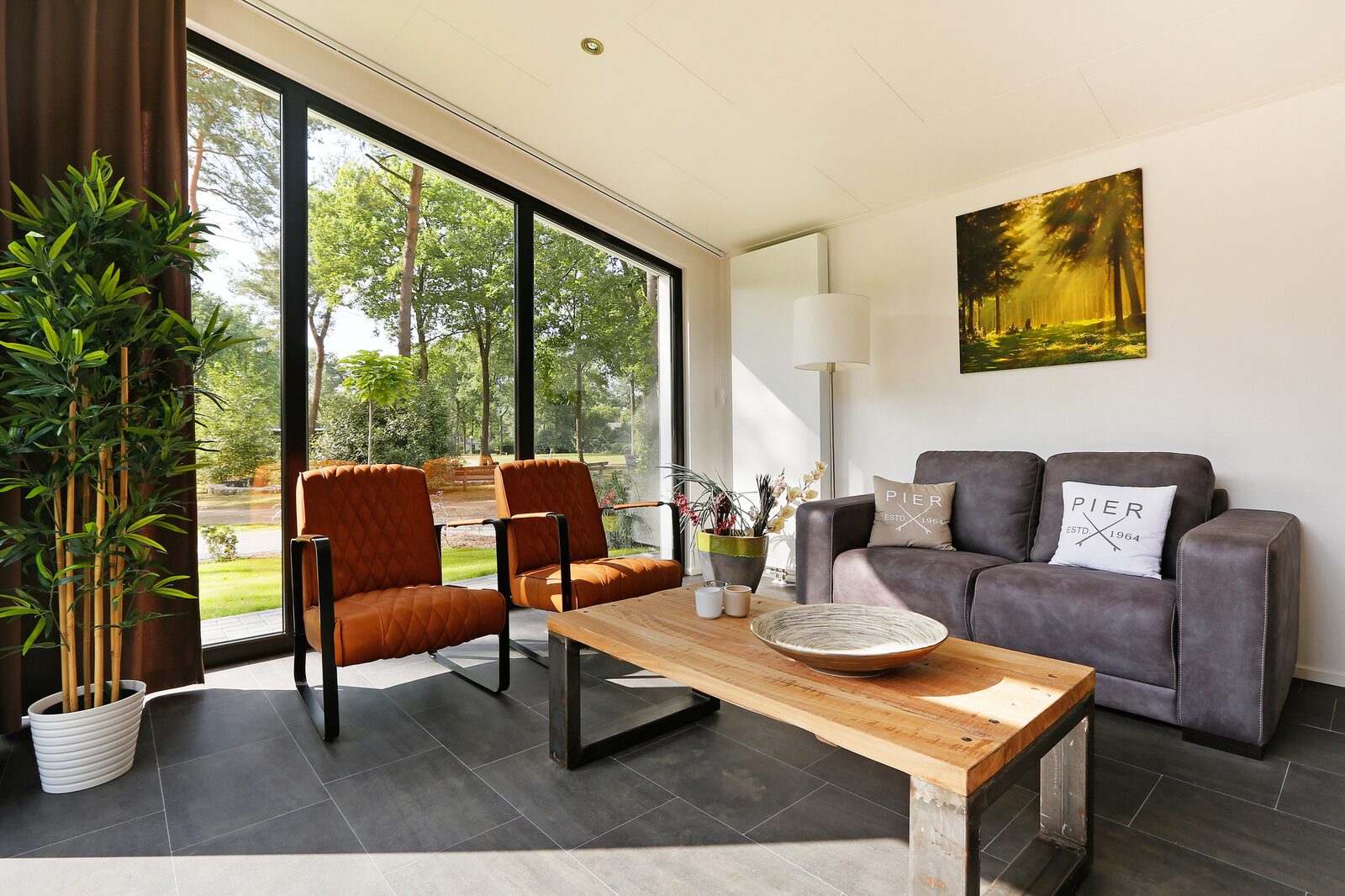 Bos Lodge met privé sauna - 4 personen