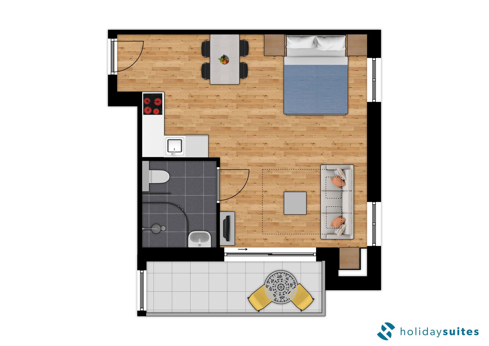 Cosy Suite - 4p | Double bed - Sofa bed - Disabled-friendly