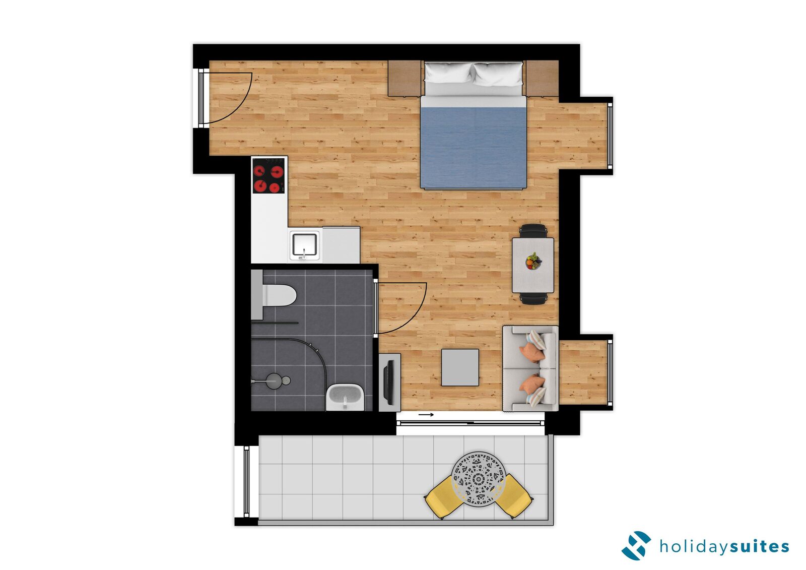 Essential Suite - 2p | Dubbelbed - Mindervalide aangepast