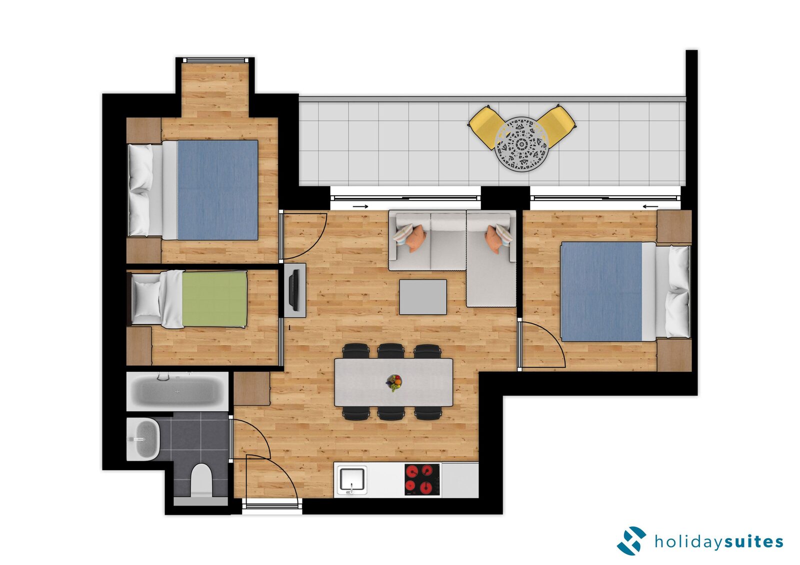 Comfort Suite - 6p | 2 Chambres à coucher - Coin couchage