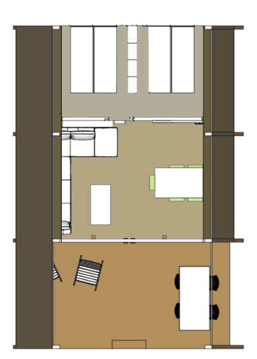 Twentse tentsuite XL met privé sanitair | 6 pers.