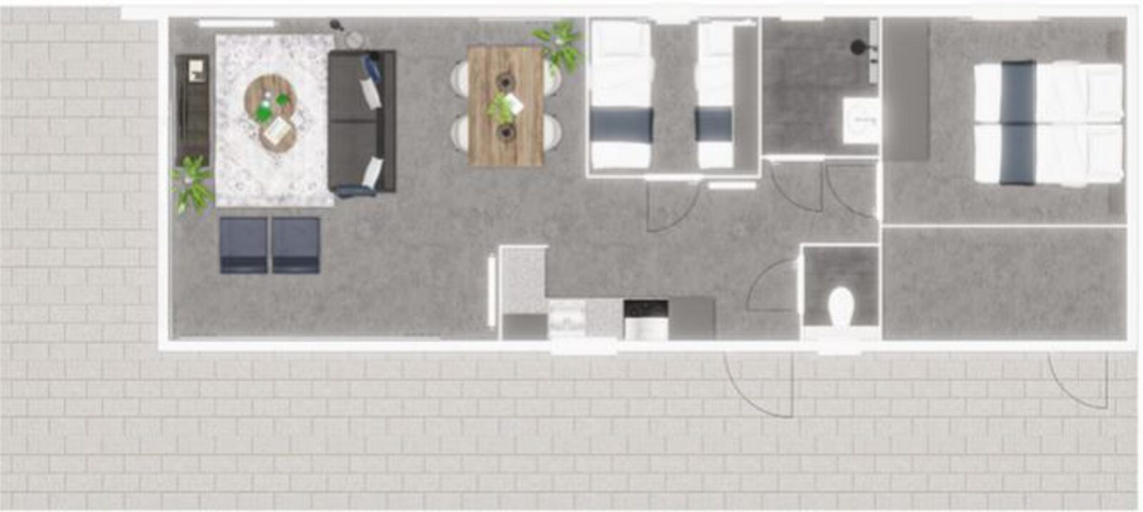 Premium Lodge I 4 personnes (58 m²) - Avec climatisation