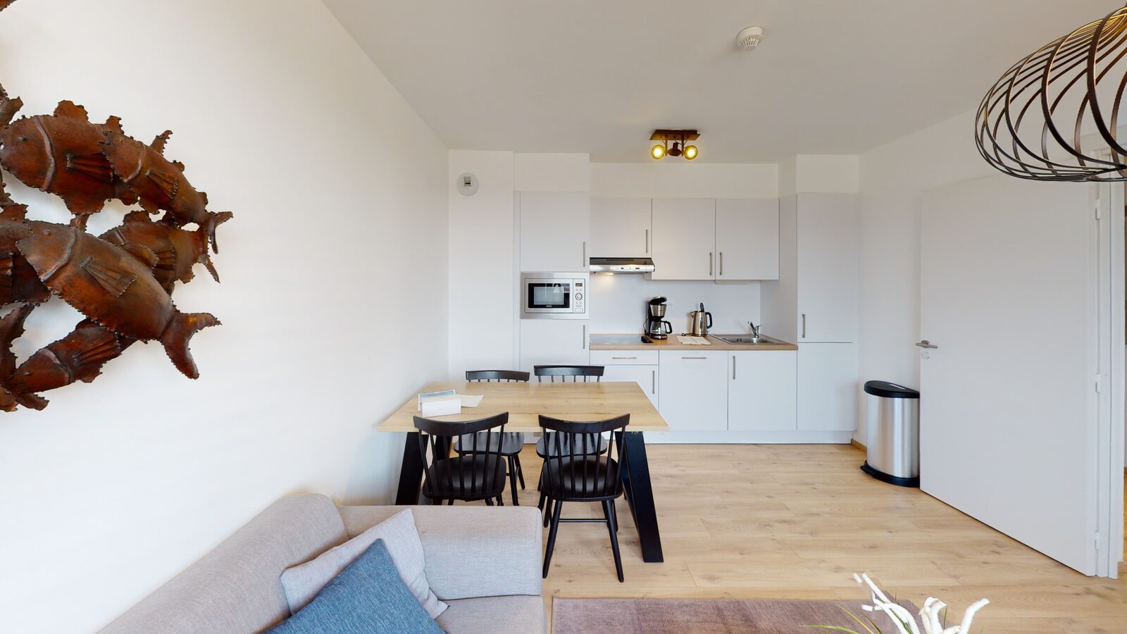Standard suite for 4 people with bedroom with double bed