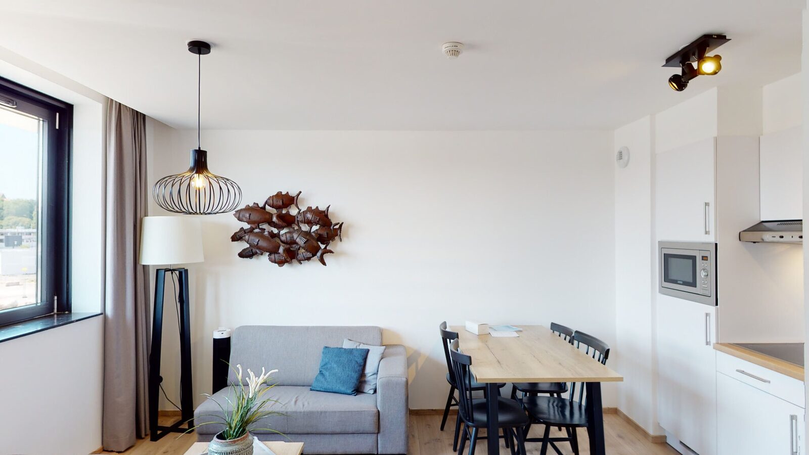 Standard suite for 4 people with bedroom with double bed
