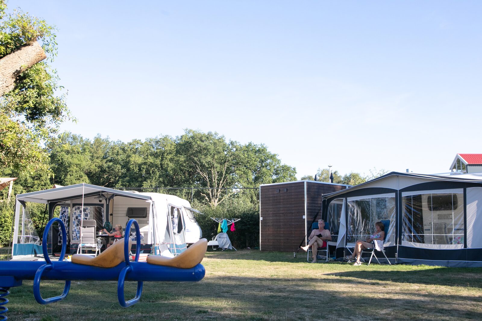 Comfort kampeerplaats met prive sanitair
