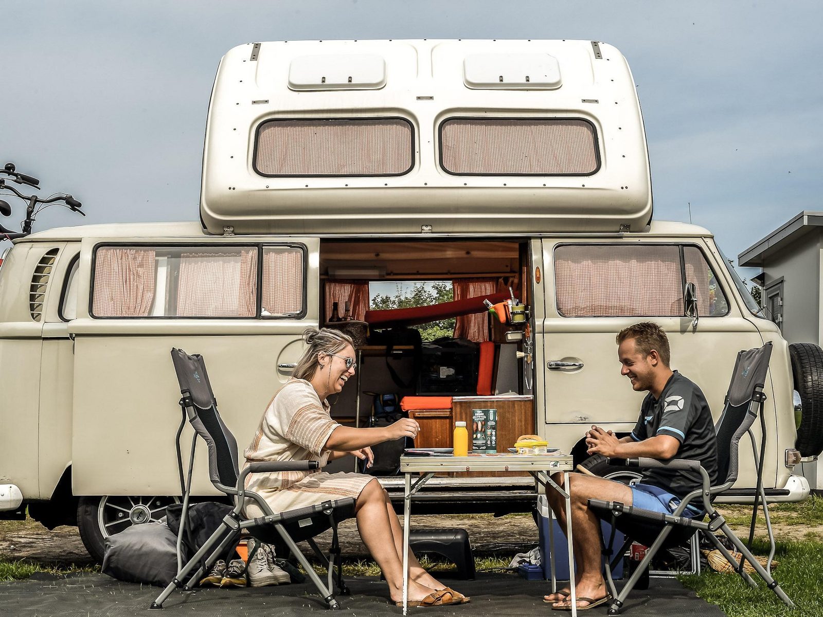 Camper spot with private sanitary facilities