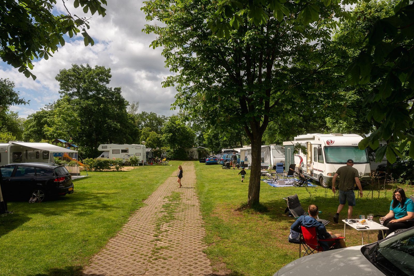 Camper spot with private sanitary facilities