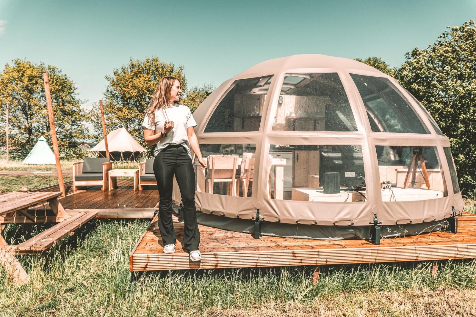 Riverdome met privé sanitair én hottub | 4 personen
