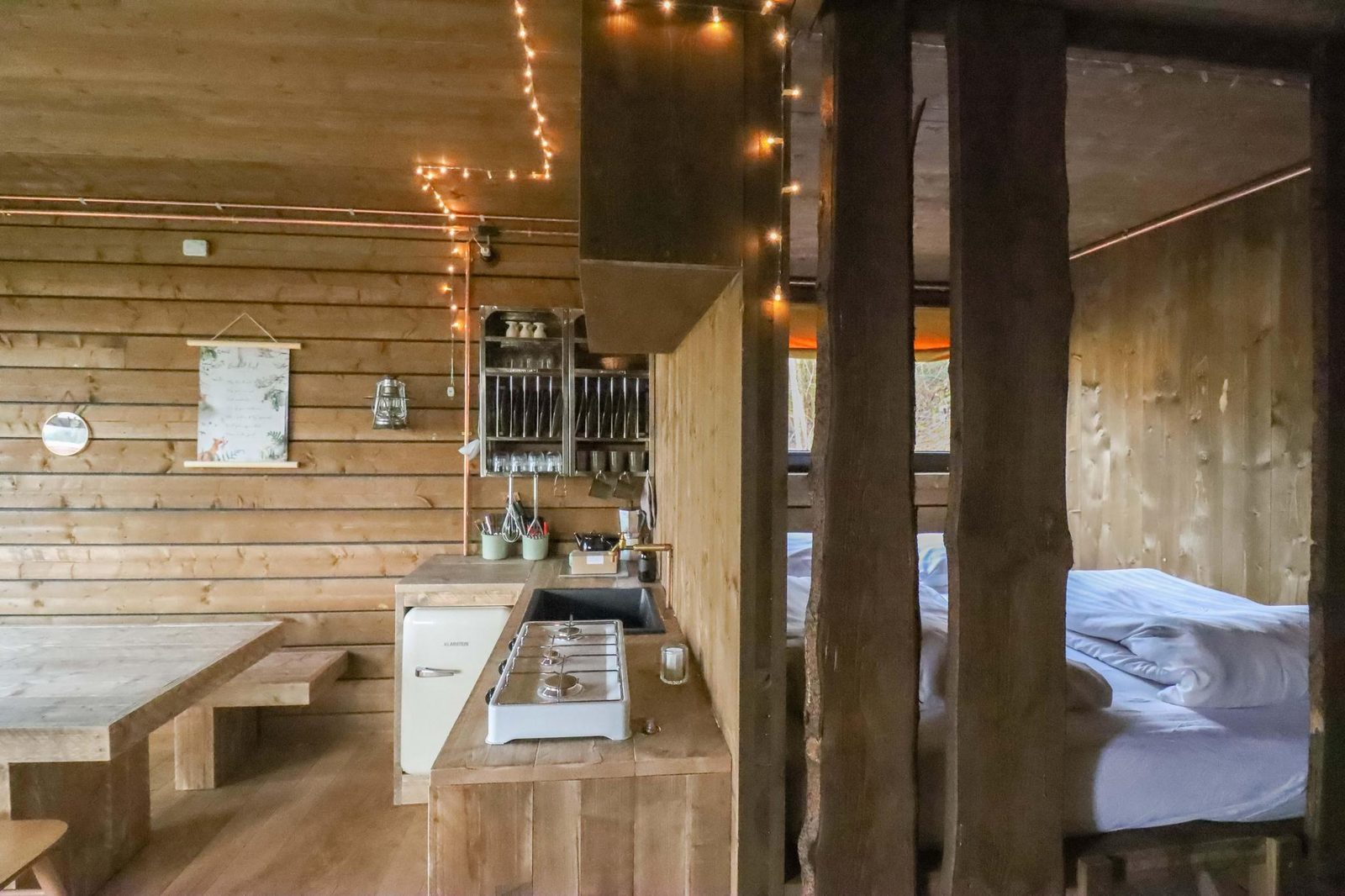 Shelter with jaccuzi