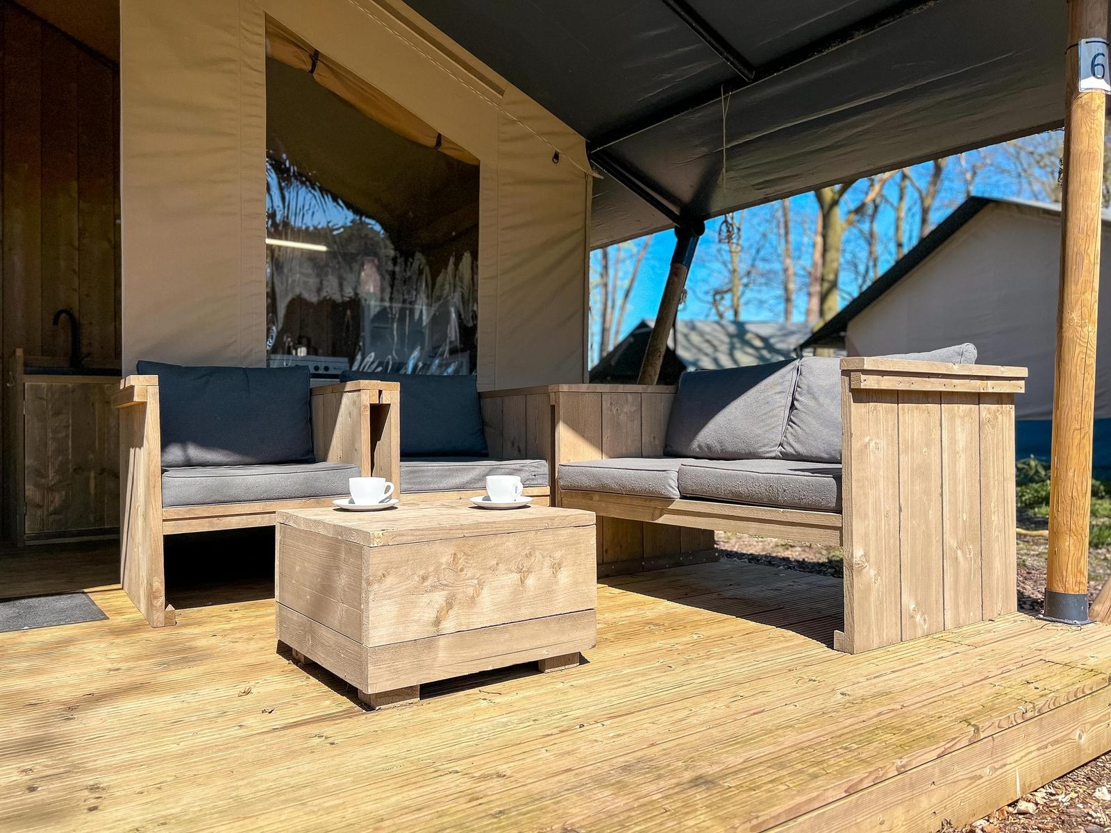 Luxe safaritent met sanitair | 6 personen