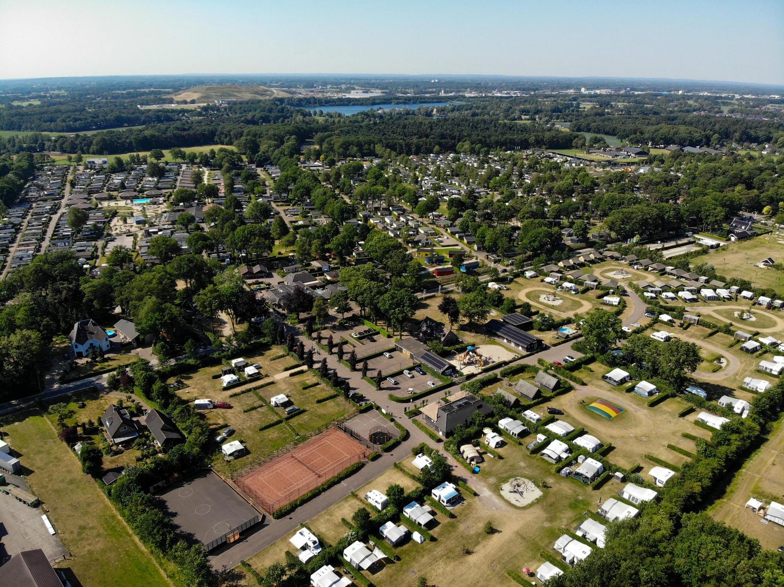 Campsite with private sanitary