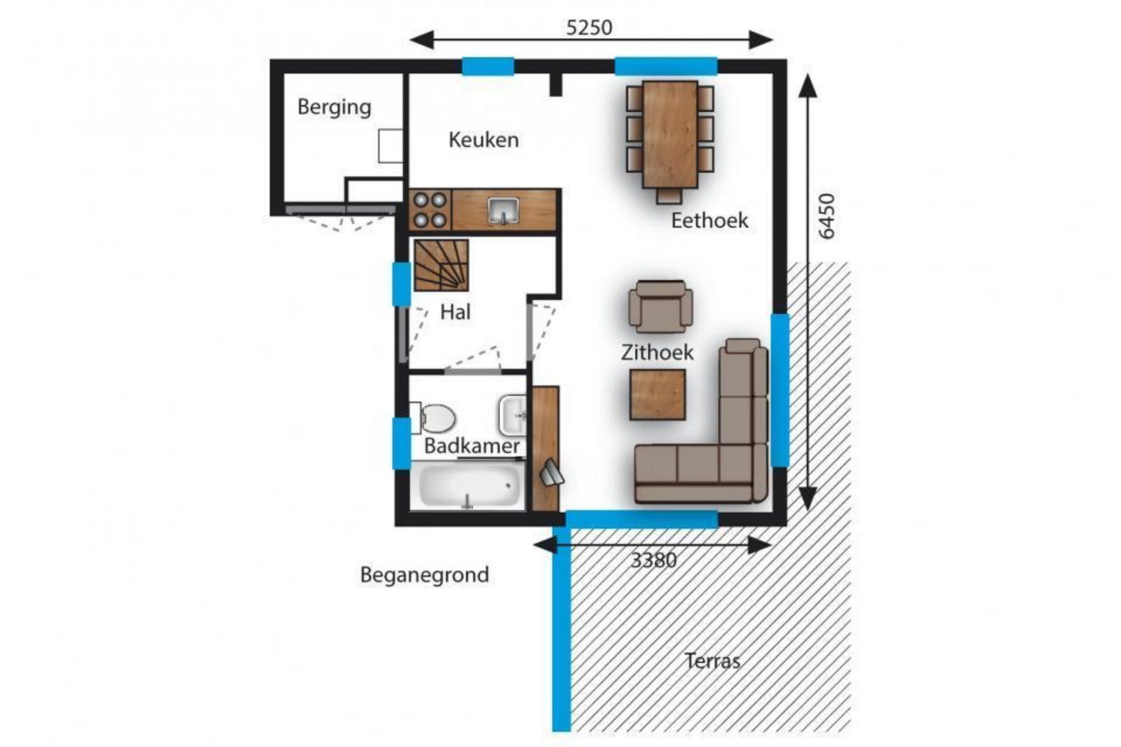 Duin Bungalow 149 5-persoons 2-slaapkamers
