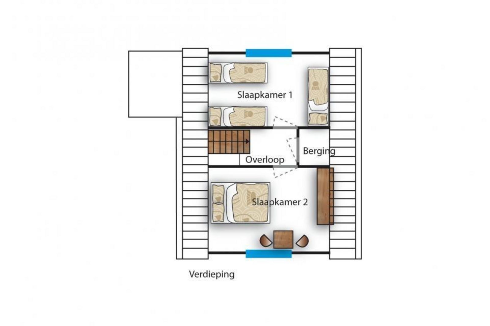 Duin Bungalow 149 5-persoons 2-slaapkamers