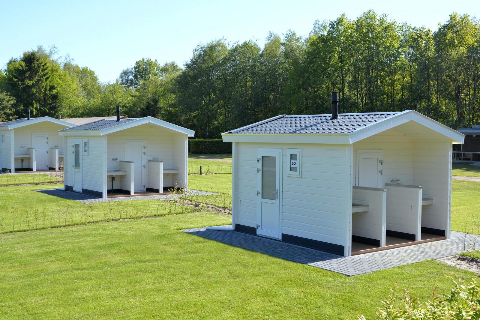 Kampeerplaats met privé- sanitair