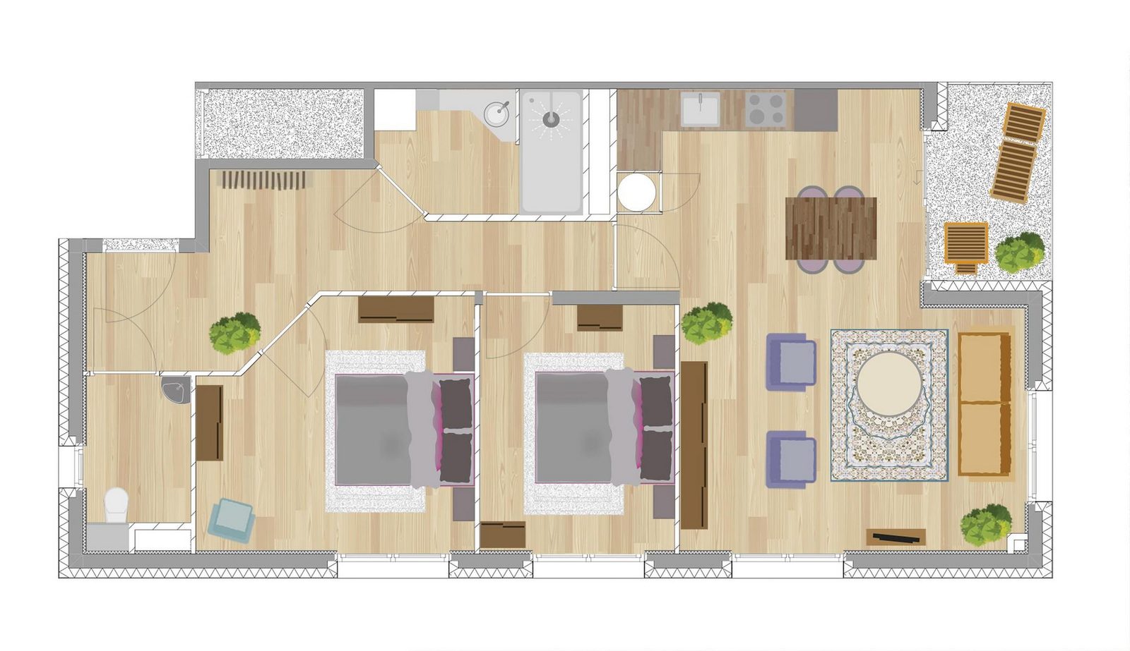3-kamer appartement | 4 personen, Méri-Bellecombe 101
