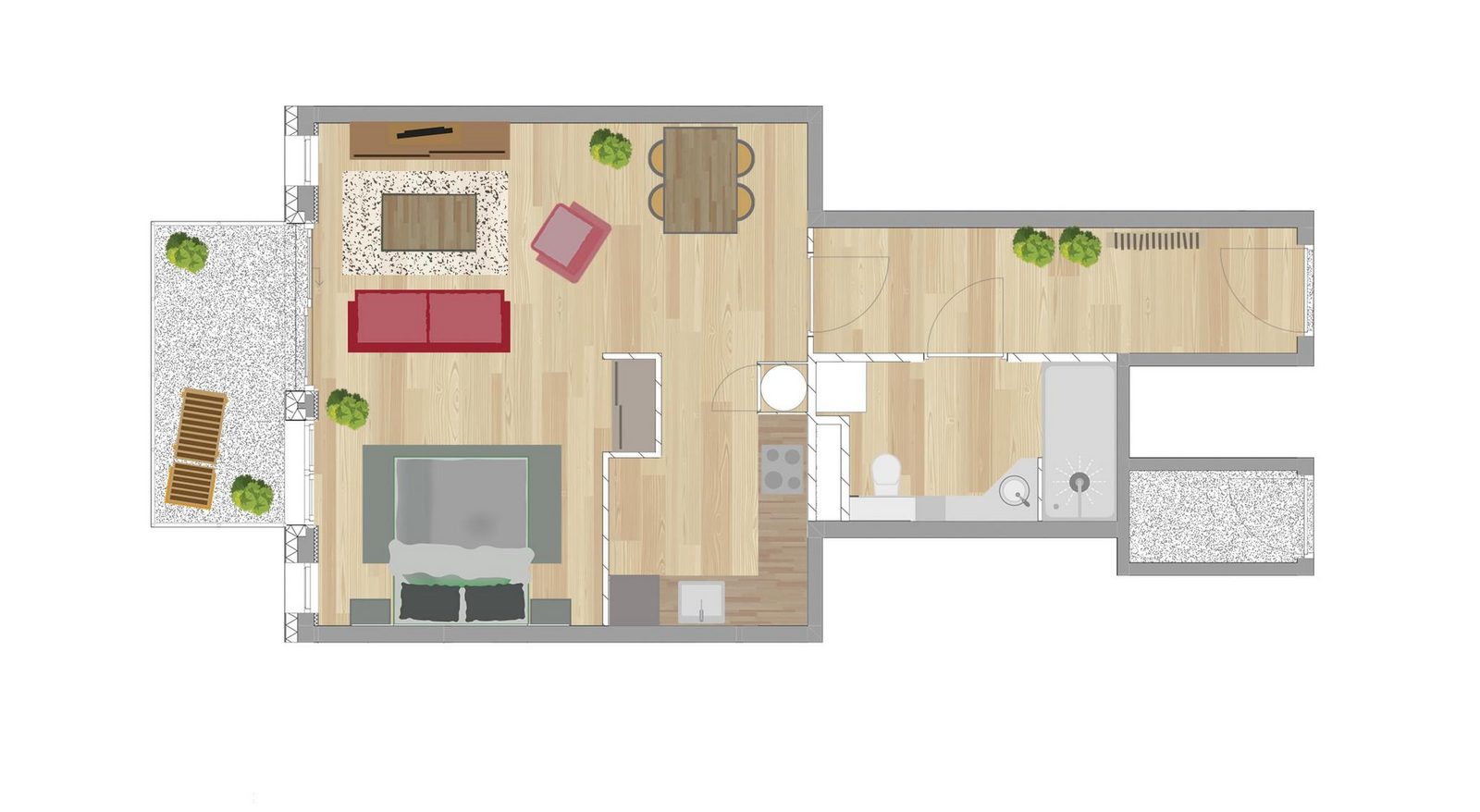 Studio 2 personnes, Méri-Bellecombe 305