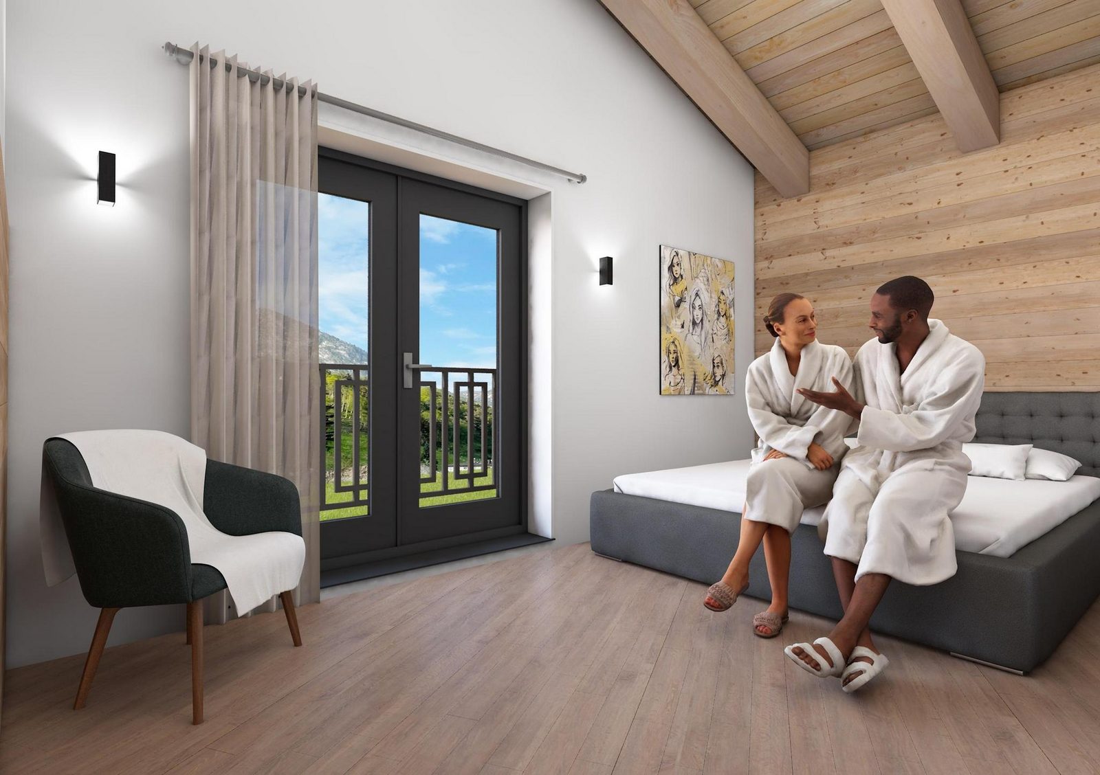 Two spa nature chalets for 6