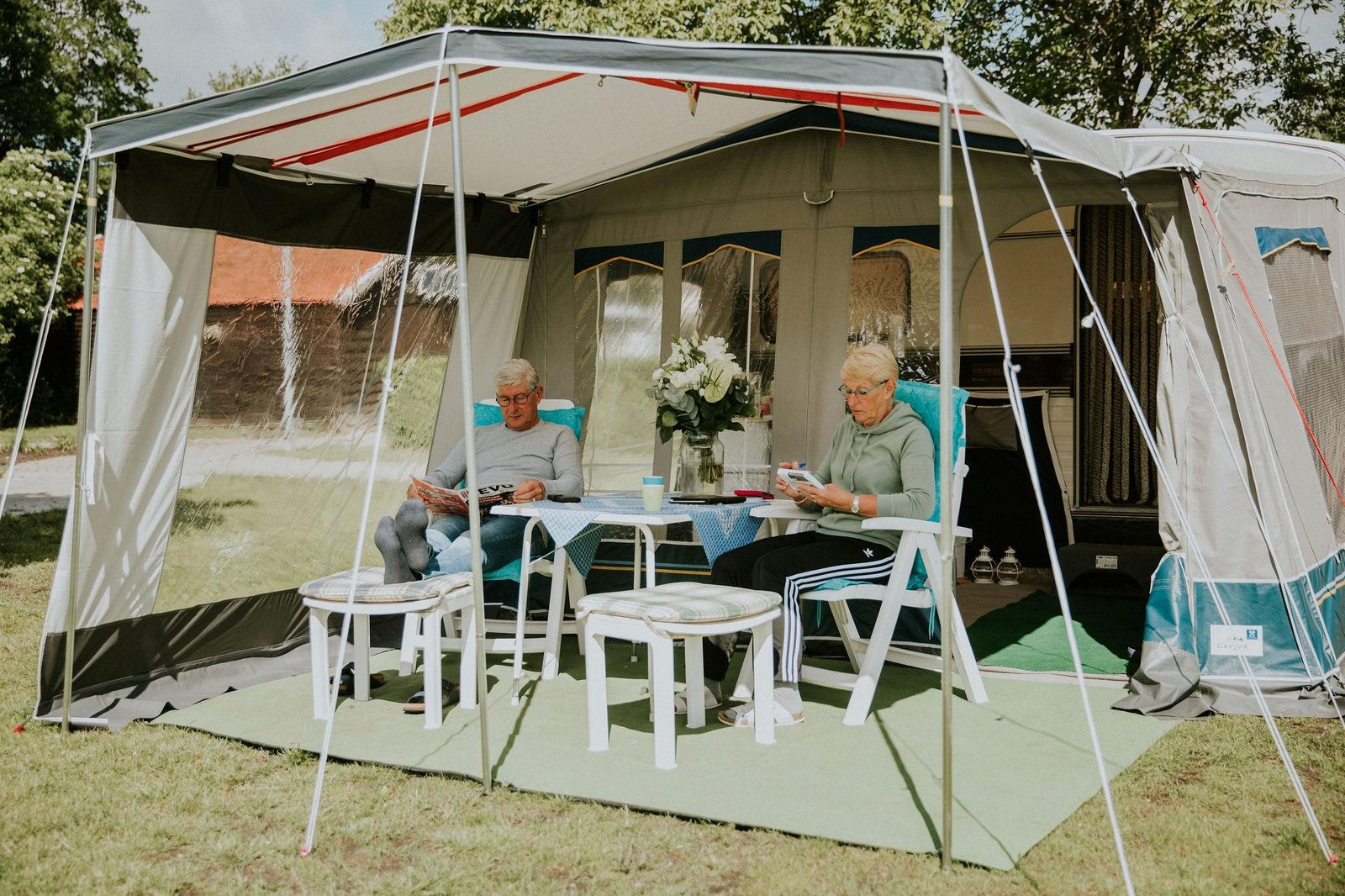 Kampeerplaats met privé sanitair