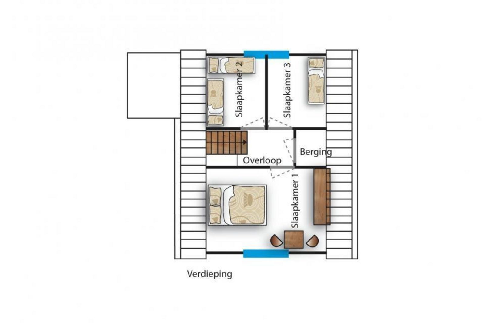 Duin Bungalow 134 5-persoons 3-slaapkamers