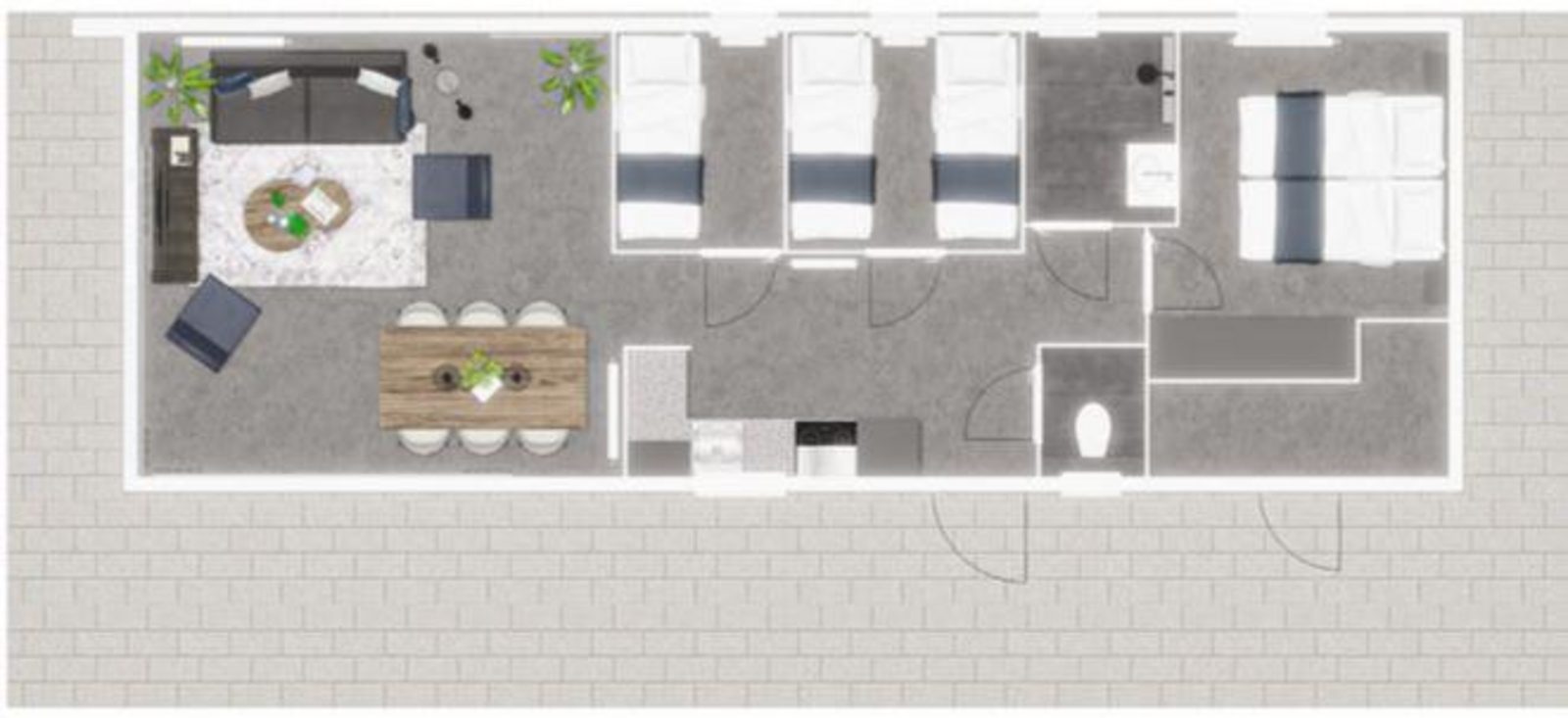 Premium Lodge I 6 personnes (60m²) - Avec air conditionné - Chiens admis