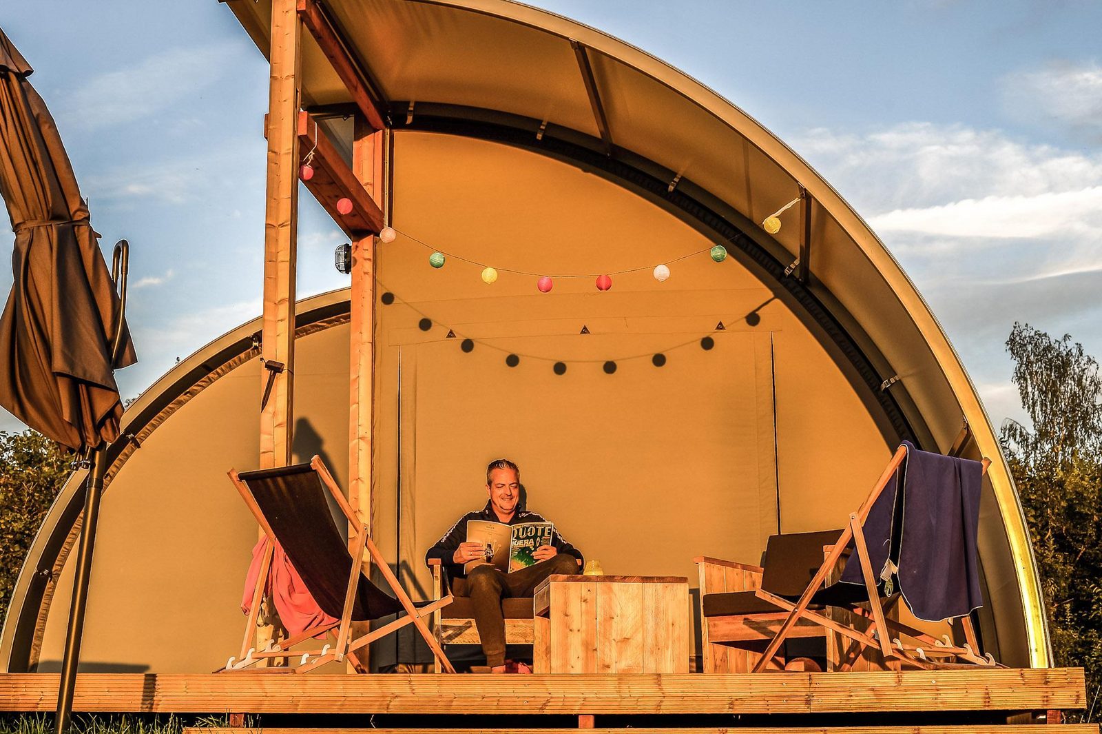 Groepsaccommodatie (6x luxe glampingtent) I 32 personen