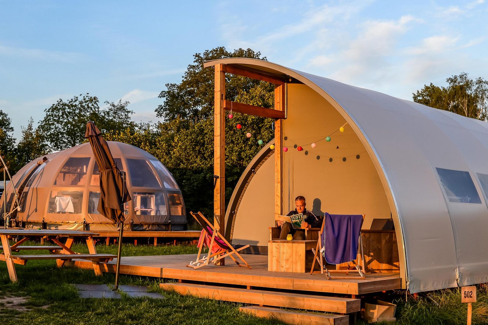 Groepsaccommodatie (6x luxe glampingtent) I 32 personen