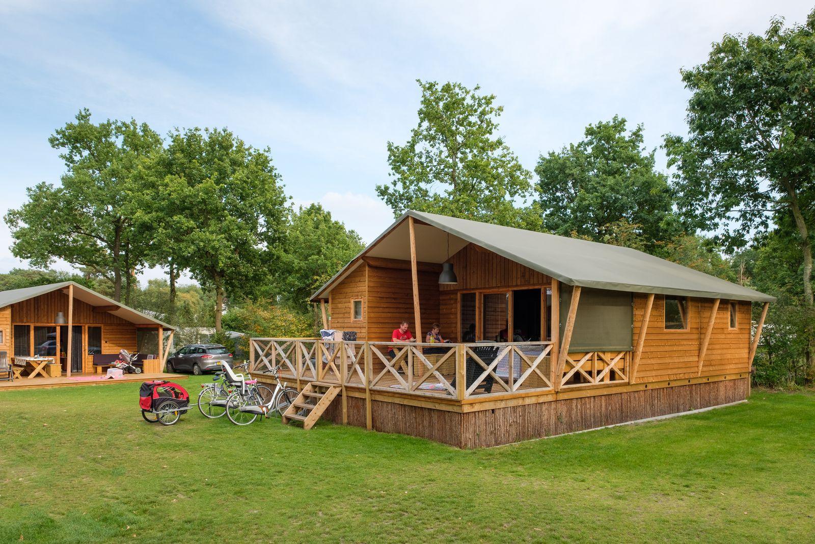 Die Luxusversion der Rheezerlodge mit erhöhter Veranda, die komplett abgeschlossen werden kann!!🌞