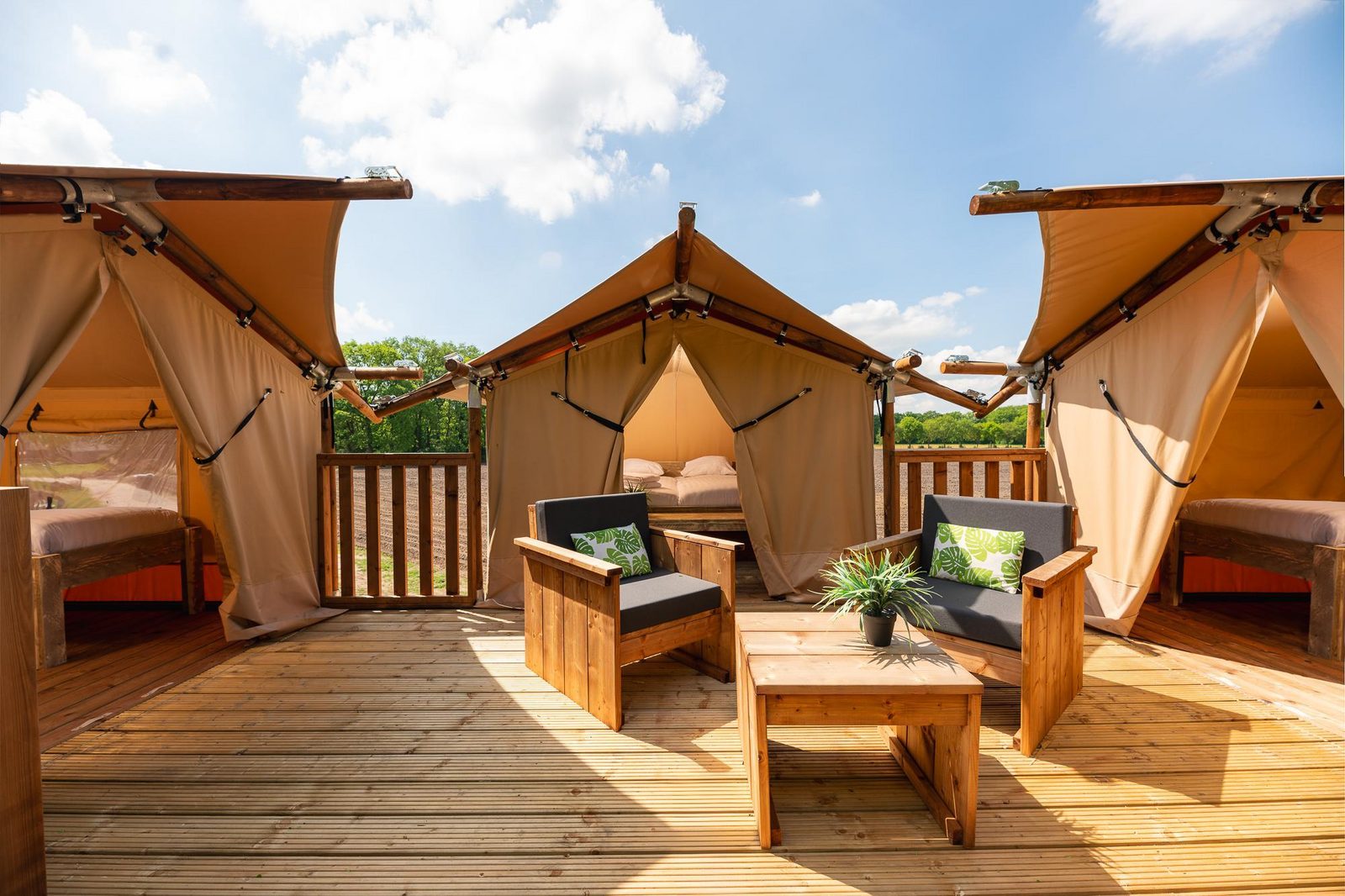 Boomhuttent aan de Regge met privé sanitair | 6 personen