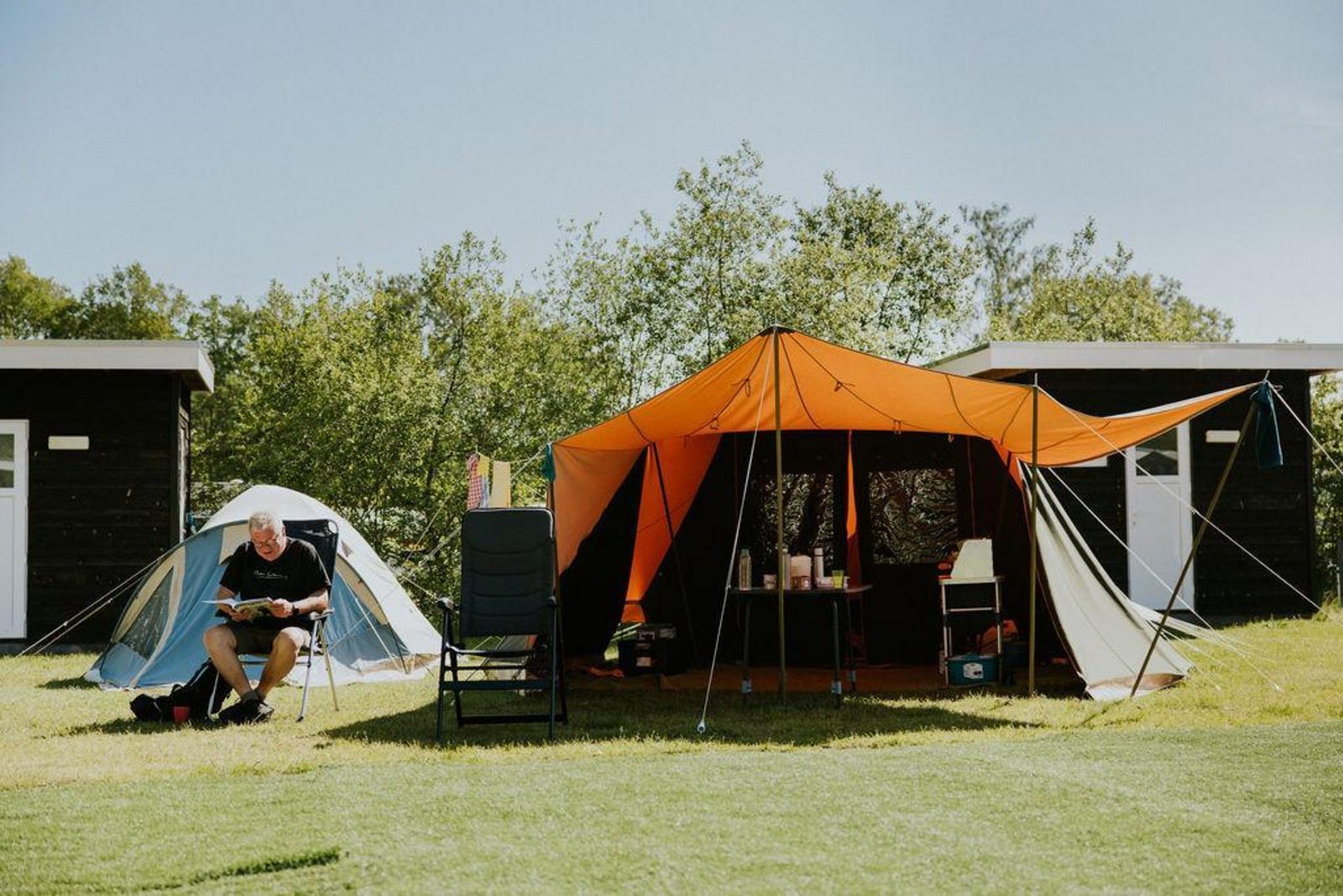 Kampeerplaats met privé sanitair